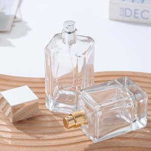 Flacon de parfum carré en verre cristal blanc haut de gamme, portable, avec bouchon à pression couronne, couleur personnalisée, pour échantillons cosmétiques - Product Image 2