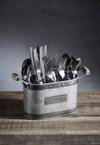 Customized Rustic Metal Cutlery Holder With Handle Parties Table Kitchen Restaurant in Best Price - Product Image 4