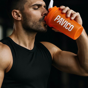 Shaker à protéines et gobelet à eau en plastique portable personnalisé avec logo, bouteille de shaker à protéines pour la salle de sport, fabrication au Vietnam - Product Image 2