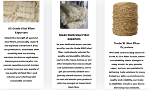 100% Fibre de sisal de qualité Ug naturelle et écologique 100% de chanvre de sisal naturel - Product Image 3