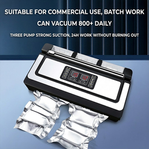 Machine sous vide commerciale inox 250W 90kPa bande de soudure 5 couches scelle sacs 10kg 70dB refroidi par air brique de riz - Product Image 4
