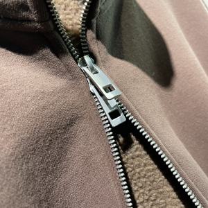 Sweat-shirt zippé en métal à col montant 360g polaire épaissie Logo personnalisé solide Double fermeture éclair Oversize Drop hoodies - Product Image 4