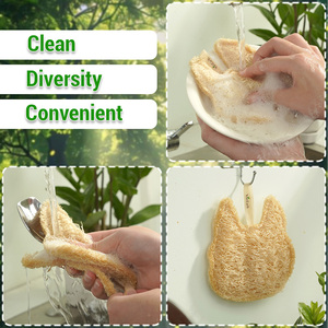 Vente en gros Écologique Luffa Naturel Organique Luffa Pad Cuisine Nettoyage Plat Luffa Éponge Luffa - Product Image 3