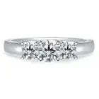 AAA+ Quality 3 Stone 2.51 Ct Vvs1 Near <b>White</b> <b>Round</b> Moissanite Diamond Wedding 925 Silver Ring Cus-Jew40 - Product Image 2