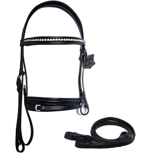 Brida inglesa con forma anatómica elegante, equipo de caballo ajustable acolchado suave, cuero de piel de vaca con cómoda brida de caballo de cuero - Product Image 1
