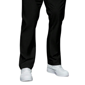 Mens Lightweight Casual Pants <b>Elastic</b> <b>Waist</b> Drawstring Straight Leg Breathable Quick Dry Summer Travel Lounge <b>Trousers</b> Black - Product Image 6