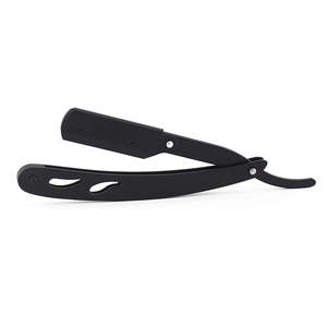 Navajas de Afeitar Rectas Personalizadas de Acero Inoxidable para Hombre, Color Negro, Uso Profesional, Navaja de Afeitar Recta Duradera para Hombre - Product Image 4