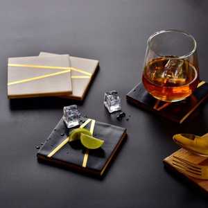 Posavasos con incrustaciones de resina Octágono de madera Natural hecho a mano pulido de alta calidad personalizado estilo clásico para Hotel hogar restaurante - Product Image 6