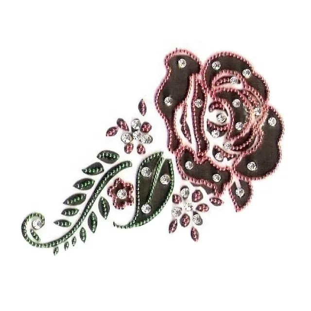Best Selling Rood Groen Kleur Wit Stone Rose Ontwerp Aanpassen Lichaam Beauty Art Tattoo Verwijderbare Groothandel Retail Kopen Stickers