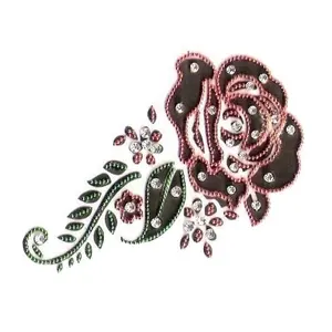 Best Selling Red Green Colour White Stone Rose Design Customize Body Beauty Art Tattoo Removable Wholesale Retail Buy Stickers