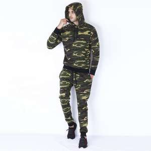 Custom Green Camouflages Tracksuit Custom Sweatsuit <b>Jogger</b> Hoodie Private Label Camo Track Jogging Sweat Suit Men - Product Image 1