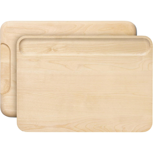 Juego de 2 tablas de cortar de color natural, Calidad exclusiva atractiva, diferentes tamaños, decoración de cocina, bloques de corte para cortar frutas - Product Image 1