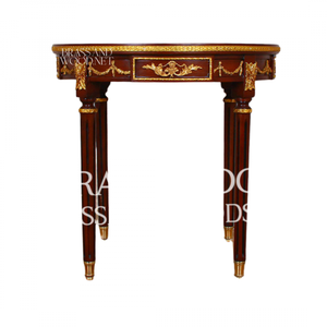 Ensemble de table basse ronde en bois classique de luxe - Product Image 4