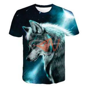 Camiseta con estampado 3D de lobo Animal de entrega rápida para hombre, Digital Camiseta con estampado, ropa gráfica, Camiseta con estampado de gran tamaño completo - Product Image 1
