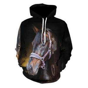 เสื้อมีฮู้ดสวมใส่ได้มีกระเป๋าสวมใส่ได้ทุกวันแขนยาวรัดรูป3D พิมพ์ลายซับลิเมชันเสื้อมีฮู้ดแบบสลิมฟิต - Product Image 2