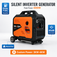 Générateur Inverter Portable Bi-carburant 3kW/3.2kW/3.5kW/3.6kW Essence/GPL, Fonctionnement Silencieux, Capable de Fonctionnement en Parallèle