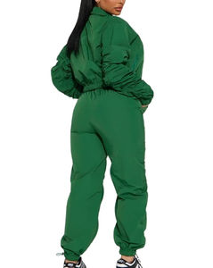 Ensemble de survêtement pour femme, coupe-vent streetwear, imprimé, à capuche, fermeture à cordon, deux pièces, 100% polyester - Product Image 5