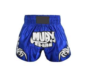 Personalizado 100% poliéster satén Muay Thai pantalones cortos estiramiento Kickboxing MMA lucha bañadores para entrenamiento competición boxeo artes marciales - Product Image 1