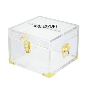 Boîte de rangement moderne en acrylique transparente, élégante et unique, pour la décoration, nouvelle conception de designer - Product Image 1