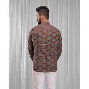 Chemise décontractée pour homme en coton imprimé à manches longues, respirante, en popeline ou tissu Oxford, motif floral ou à pois, offre ODM - Product Image 3