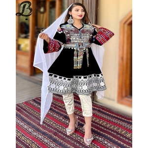 2025 robes Vintage afghanes de qualité supérieure pour femmes filet de soie respirant vêtements traditionnels quantité en vrac robes Vintage afghani - Product Image 4