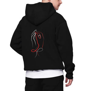 Personalizado apliques bordados Patchwork Logo Jogging 2 piezas conjunto desgastado chándales sudaderas con capucha para los hombres - Product Image 3