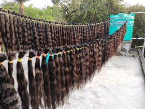 Vente en gros d'extensions de cheveux de temple indien vierge véritable, Vente en gros de cheveux indiens bruts vierges non traités, Produits capillaires pour femmes noires - Product Image 2