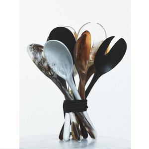 Ensemble de cuillères à salade et de cuillères de service en résine de luxe, fabriquées à la main, écologiques, élégantes, pour la cuisine, la salle à manger, les événements et les cadeaux - Product Image 3