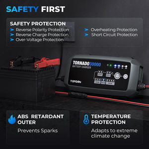 TOPDONT30A産業用カーバッテリー充電器6V12V 12V/24V自動ジェル30 Amカーバッテリー修理および充電器 - Product Image 6