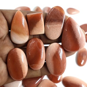 Cabujón de Aventurina naranja natural, mezcla de formas de piedras preciosas sueltas, tamaños para la fabricación de joyas-JaipurSale - Product Image 1