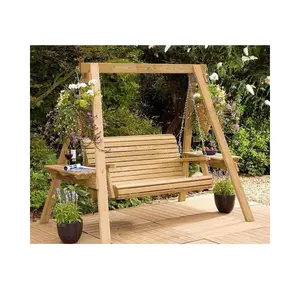 Giá cả cạnh tranh Vườn Swing Set với đứng giải trí cách đồ gỗ ngoài trời OEM thiết kế mới Việt Nam nhà máy