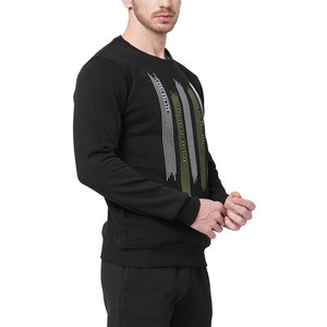 Sudadera mezclada de algodón con estilo para hombre con diseño de color en contraste Ropa informal Top MenSweatshirt - Product Image 3