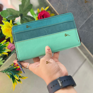 Pochette portefeuille en cuir véritable pour femmes Stylish Vintage Western Patches Wallet Zipper Fashionable Spring Winter - Product Image 6