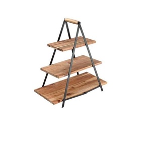 Plateau de service à fruits en métal à 3 niveaux pour fêtes de mariage et d'anniversaire Utilisation pour vaisselle Décoration Gâteau Serveur - Product Image 1