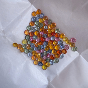 Natural multicolor redondo zafiro mezcla 2mm a 4mm piedras preciosas - Product Image 3