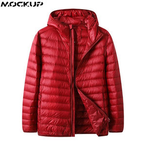 Veste d'hiver légère à capuche pour hommes, surdimensionnée 5XL 6XL 7XL 8XL, vêtement imperméable, à capuche, emballage, noir - Product Image 5