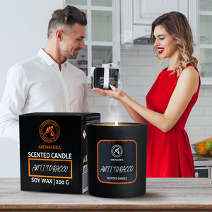 AROMATIKA Vela Aromática Anti-Tabaco con Aroma a Soya, en Frasco Negro Mate, Serie para Hombre, Vela de Aromaterapia Vegana, Ecológica y Moderna de Primera Calidad - Product Image 4