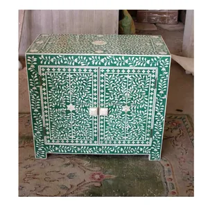 Cajón de pecho con incrustaciones de hueso de mejor diseño de alta calidad, gabinete de sala de estar, tocador con incrustaciones de hueso 2025, muebles con incrustaciones de hueso para India - Product Image 1
