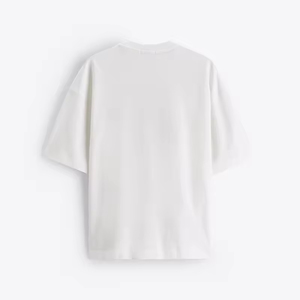 T-shirt surdimensionné en coton 100% pour homme | T-shirt Streetwear à épaules tombantes | T-shirt vierge côtelé à col rond avec logo personnalisé pour homme - Product Image 5