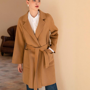 Cappotti in Cashmere di alta qualità eleganti di lusso invernale fatti a mano su misura lungo involucro di lana per le donne - Product Image 4