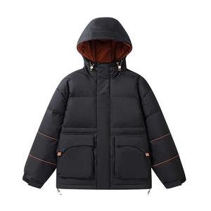 Veste matelassée d'hiver à logo personnalisé pour hommes, conception à bulles épaisses et chaudes, avec manches détachables et col montant - Product Image 4