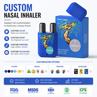 Inhalateur Nasal Personnalisé avec Logo Gratuit en Gros - Bâtonnet Nasal de Haute Qualité à Double Trou en ABS + Caoutchouc, Certifié ISO/FDA/MSDS