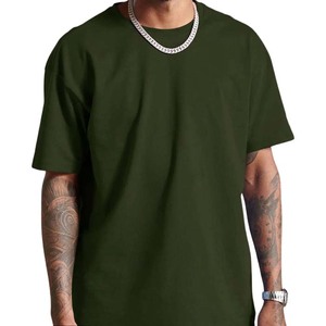 T-shirt Homme Manches Courtes Haute Qualité Coton Jersey Respirant Écologique Séchage Rapide Motif Carreaux 300g Grande Taille - Product Image 1