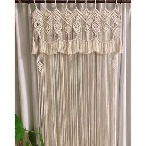 High Quality Bohemian <b>Macrame</b> Hanging <b>Curtain</b> Christmas Art Style Wall Tapestry for Wall Decor Christmas Format Rope - Product Image 2