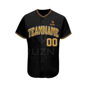 Nom personnalisé imprimé 100% Polyester tissu meilleur prix Baseball Jersey nouveauté vêtements de sport - Product Image 3