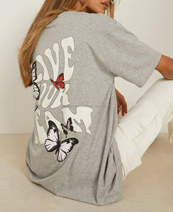 T-shirt pour femme en coton 100% de haute qualité, avec fermeture éclair et trou, design estival, logo personnalisé, vente en gros - Product Image 3