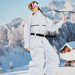 Combinaison deux pièces imperméable pour femme, veste et pantalon d'hiver pour activités de plein air, respirante, grande taille, coupe-vent, imprimée, pour le ski et le snowboard - Product Image 3