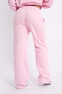 Ensemble sweat à capuche et pantalon de survêtement évasé pour homme, style streetwear hivernal, 100 % coton, imprimé sérigraphié, effet vieilli, bicolore superposé, OEM/ODM - Product Image 4