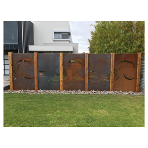 Panel <span class=keywords><strong>de</strong></span> partición <span class=keywords><strong>de</strong></span> pantalla <span class=keywords><strong>de</strong></span> jardín decorativo cortado con láser personalizado, pantalla <span class=keywords><strong>de</strong></span> jardín <span class=keywords><strong>de</strong></span> privacidad <span class=keywords><strong>de</strong></span> Metal <span class=keywords><strong>de</strong></span> acero inoxidable Corten oxidado - Product Image 4
