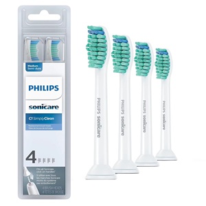 Têtes de brosse à dents électriques A3 Premium tout-en-un de remplacement, taille moyenne, lot de 2, HX9092/65, blanches, compatibles Oral-B, pour usage domestique - Product Image 4